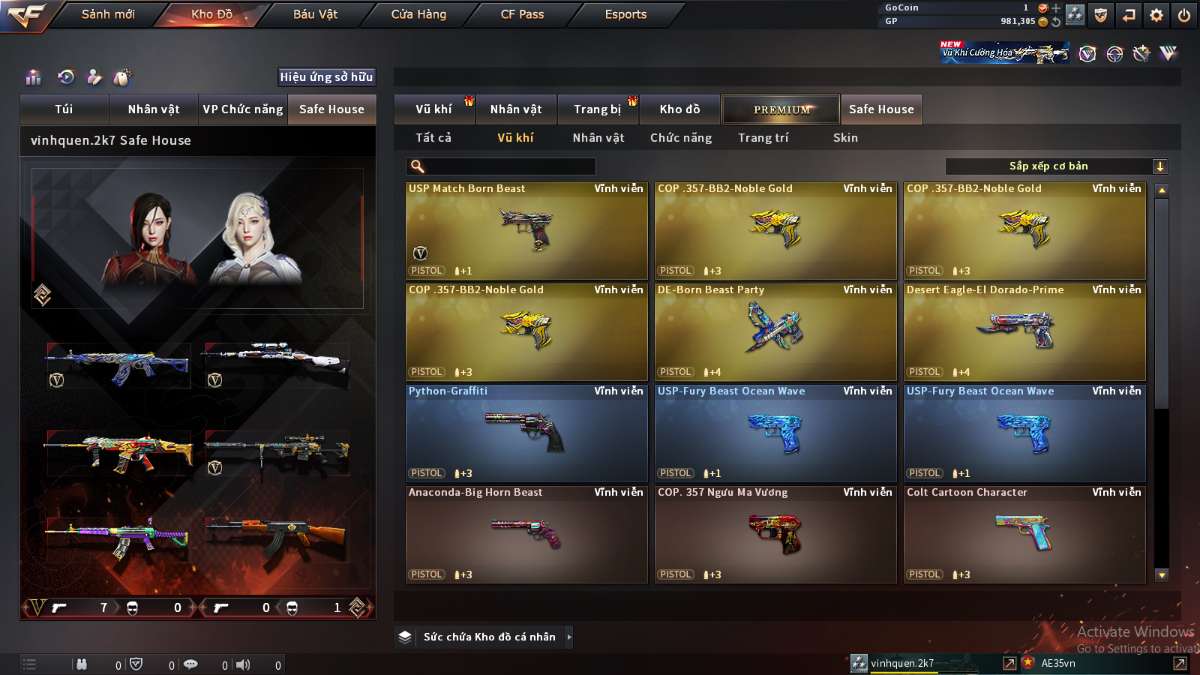 shop acc cf uy tin gia re